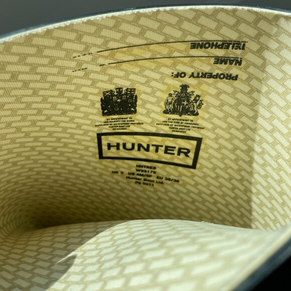 Hunter Knee High Tall Rubber Rain Boots Black Size 5 - Picture 8 of 8